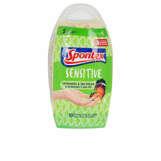 Spontex Γάντια Καθαριότητας Latex Sensitive Μέγεθος S Latex