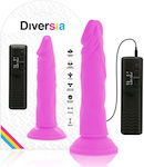 Diversia Flexible Vibrating Dildo Realistic Vibrator 23cm Purple