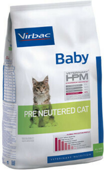Virbac Baby Pre Neutered Cat Ξηρά Τροφή για Ανήλικες Στειρωμένες Γάτες με Κοτόπουλο / Πουλερικά 1.5kg