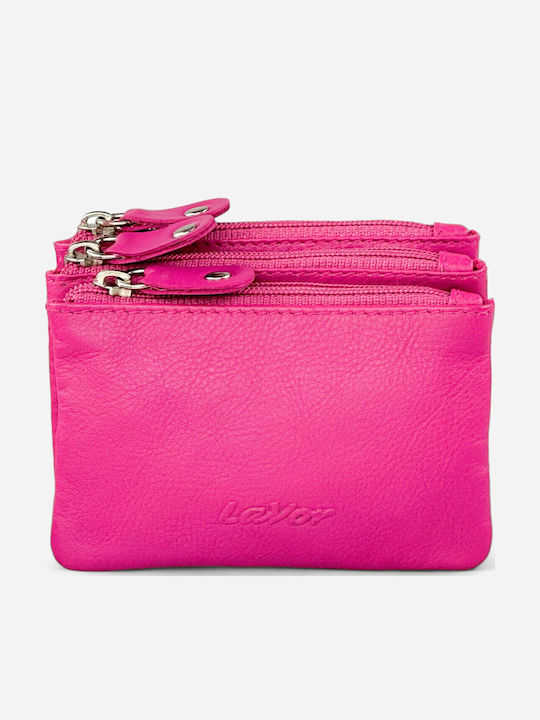 Lavor Kleines Ledergeldbörse für Damen mit RFID Fuchsie Lavor Kleines Ledergeldbörse für Damen mit RFID Fuchsie