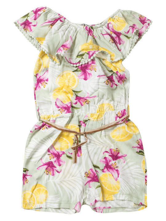 Kids' Fabric Jumpsuit Shorts/Bermudas Beige