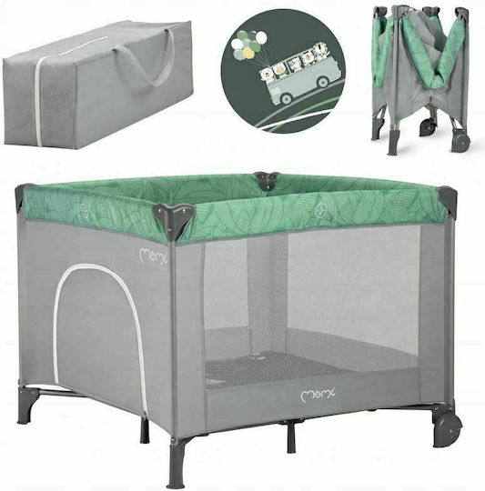 Momi Mamu Park with Mattress Jade 100x100cm