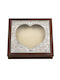 Silver Astron Tabletop Square Wedding Crown Case Brown 26.5x28.5cm