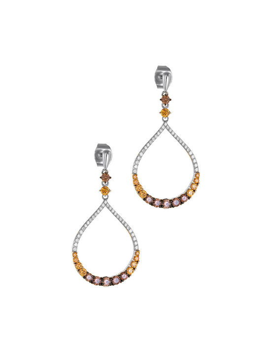 Silver earring Champagne Drops