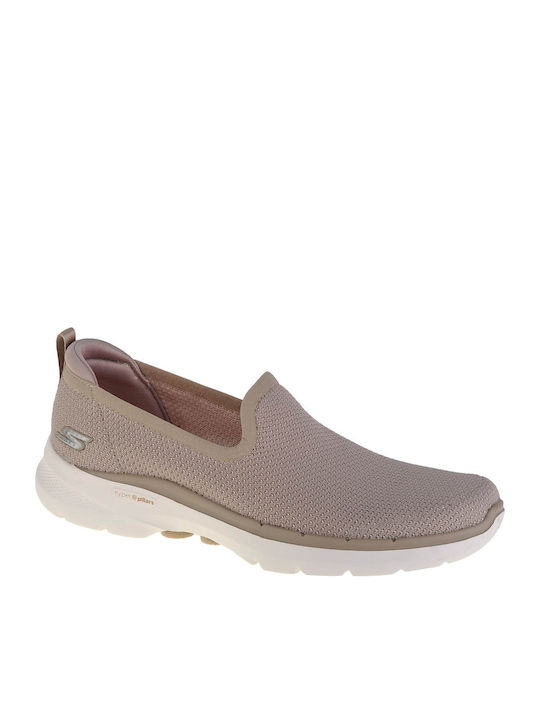 Skechers Go Walk 6 Γυναικεία Slip-On Clear Virtue