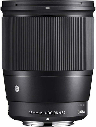 Sigma Φωτογραφικός Φακός Contemporary Fujifilm 16mm f/1.4 DC DN Σταθερός για Fujifilm X Mount Μαύρος