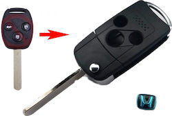 Foldable Car Key Shell with Blade without Buttons for Honda Civic Accord Fit CR-V Pilot