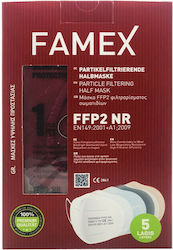 Famex Particle Filtering Half Mask FFP2 NR GR Protective Mask FFP2 Maroon 10pcs