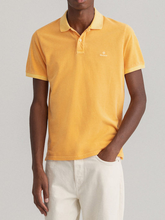 Gant Ανδρικό T-shirt Polo Κίτρινο