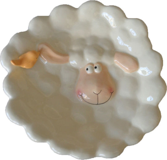 Marva Easter Plate Porcelain White 5.5x26.1x26cm