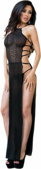 Chilirose Σετ Sexy Babydoll Negligee Open At The Sides And Back & Thong Black
