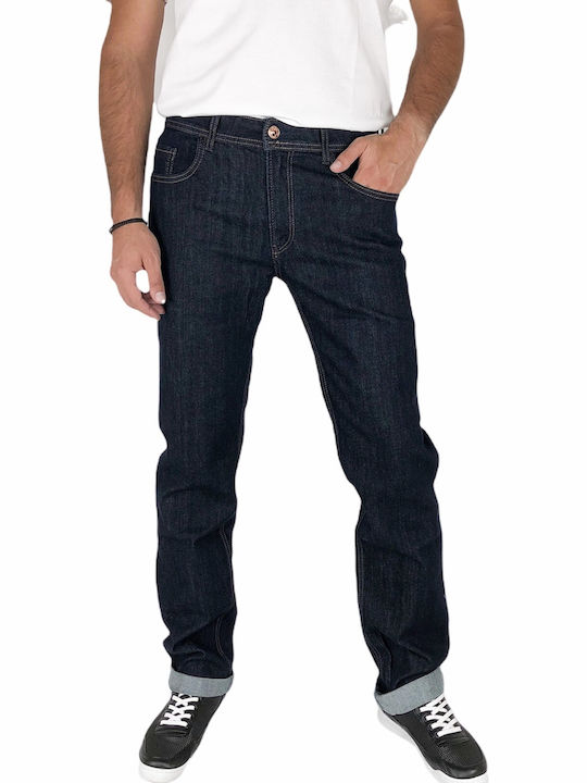 Ανδρικό Παντελόνι Τζιν με Relaxed Baggy Εφαρμογή Navy Μπλε
