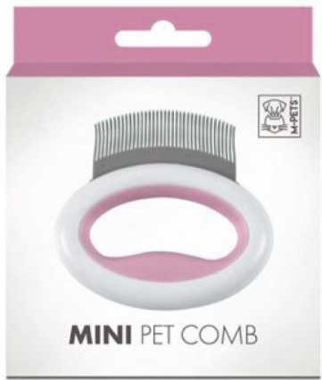 M-Pets Mini Pet Χτένα XSmall για Διάφορα Μήκη Τρίχας για Καθαρισμό Τριχώματος Ροζ