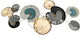 Zen Collection Geometric Wall Decor Multicolour Metal 110x5.6x55.5cm