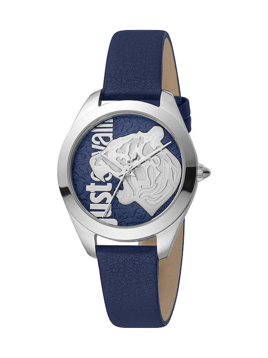 Just Cavalli Pantera Women's Watch with Blue Leather Strap