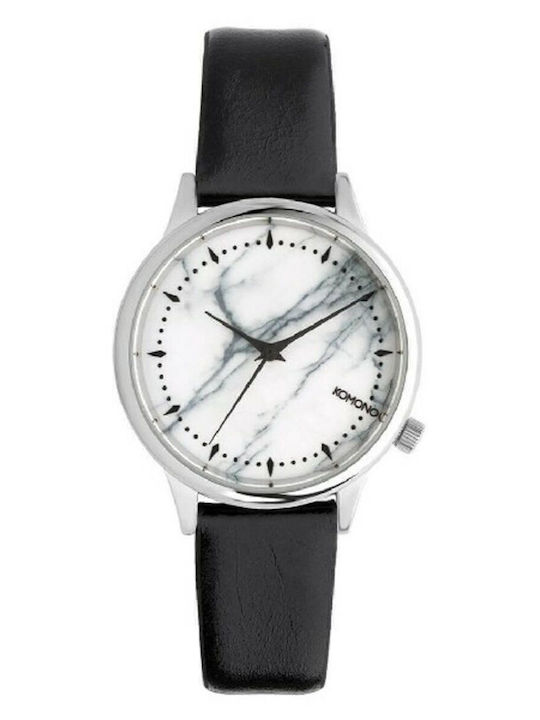 Komono Дамски Часовник 36mm Кварцов с Черна Кожена Каишка