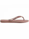 Havaianas Slim Logo Metallic Frauen Flip Flops in Rosa Farbe