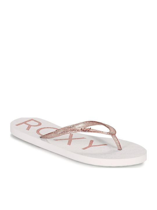 Roxy Viva Sparkle Σαγιονάρες σε Χρυσό Χρώμα