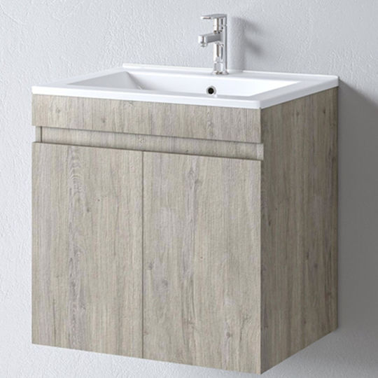 Martin Omega 65 Waschtisch mit Waschbecken L65xB46xH60cm Beige Oak