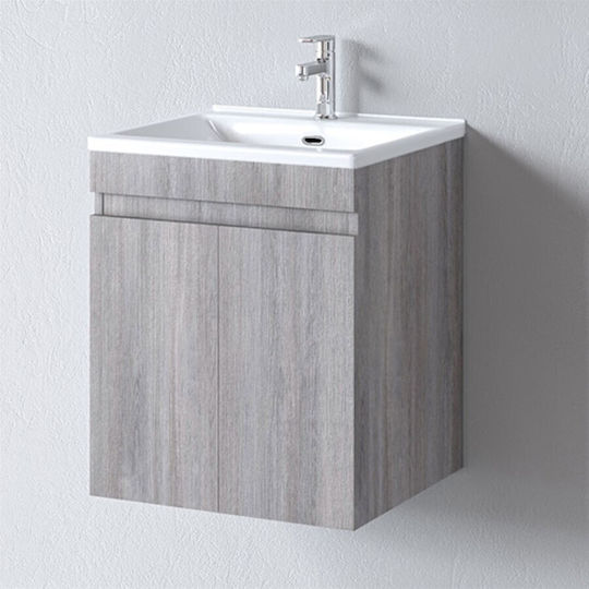 Martin Omega 55 Countertop with Sink Melamine L55xW46xH60cm Grey Oak