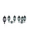 Elvhx Outdoor Floor Lamp Post for Exterior Space Black