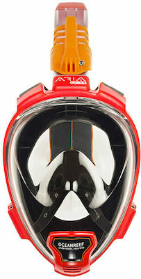 ARIA QR+ Red Full Face Snorkel Mask L/XL