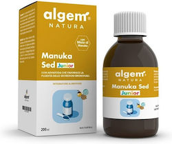 Algem Natura Manuka Sed Junior Σιρόπι για Ξηρό και Παραγωγικό Βήχα Φρούτα 200ml