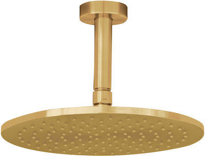 La Torre Inox Round Ceiling Showerhead Gold Ø25cm Elle