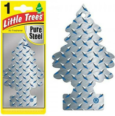 Little Trees Αρωματική Καρτέλα Κρεμαστή Αυτοκινήτου Pure Steel Pure Steel