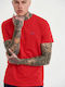 Funky Buddha T-shirt Bărbătesc cu Mânecă Scurtă Hibiscus Red