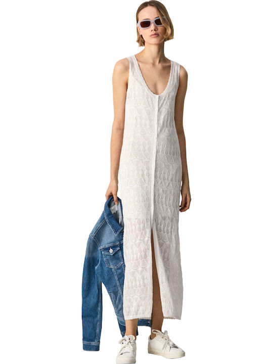 Patty Sommer Midi Hemdkleid Kleid Weiß