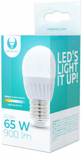 Forever Light Λάμπα LED 10W για Ντουί E27 και Σχήμα G45 Θερμό Λευκό 900lm