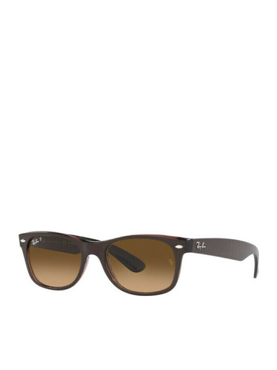 Ray Ban Wayfarer Unisex Sunglasses with Brown Plastic Frame and