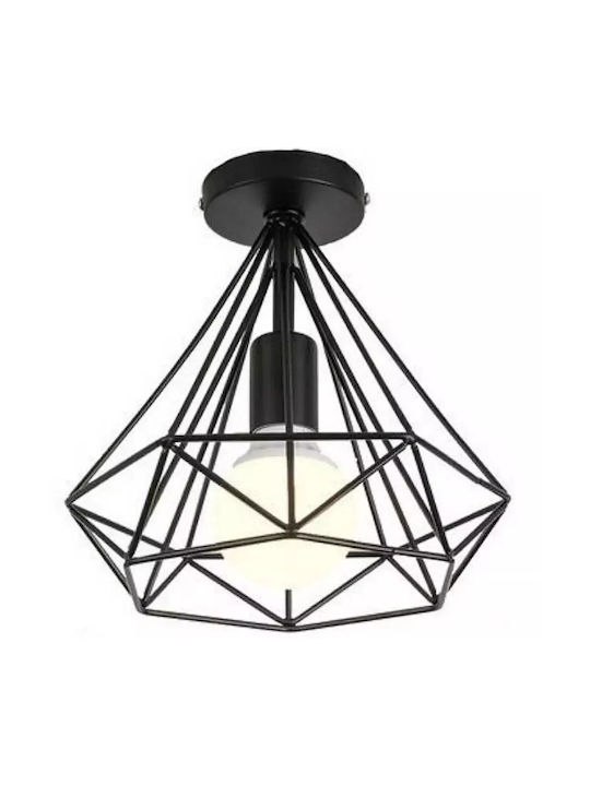 Stimeno Vintage Metallic Ceiling Mount Light with Socket E27 in Black color 20pcs