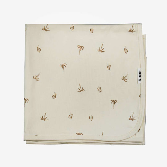 Minene Decke Wickeltücher für Kinderzimmer Palmtree Beige 80x80cm