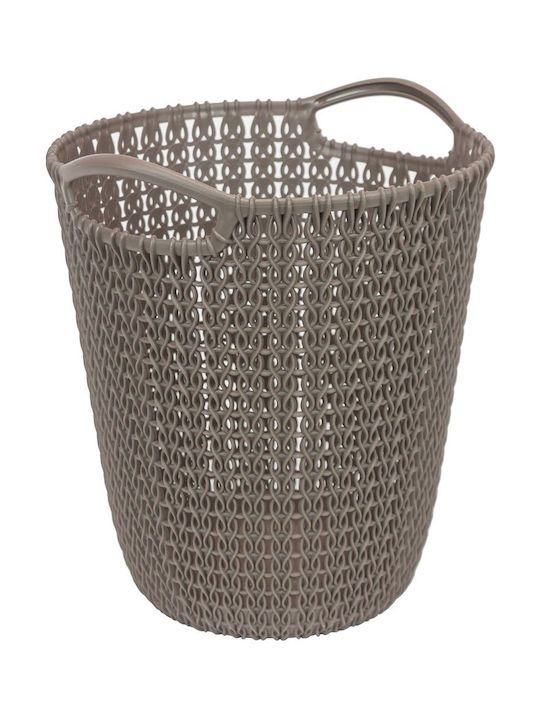 Curver Knit Office Plastic Waste Bin 7lt Brown 23.5x23.5x27.5cm