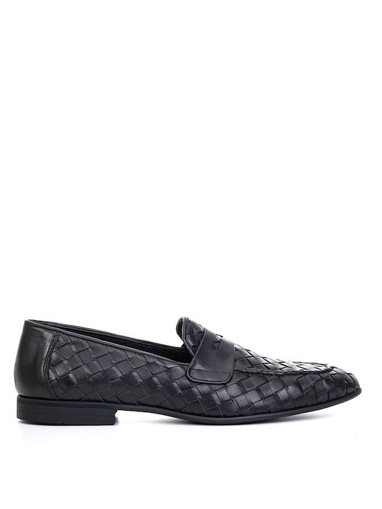 Philippe Lang Men's Leather Loafers Black