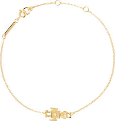 P D Paola Women's Gold Plated Silver Chain Bracelet Robert with Zircon