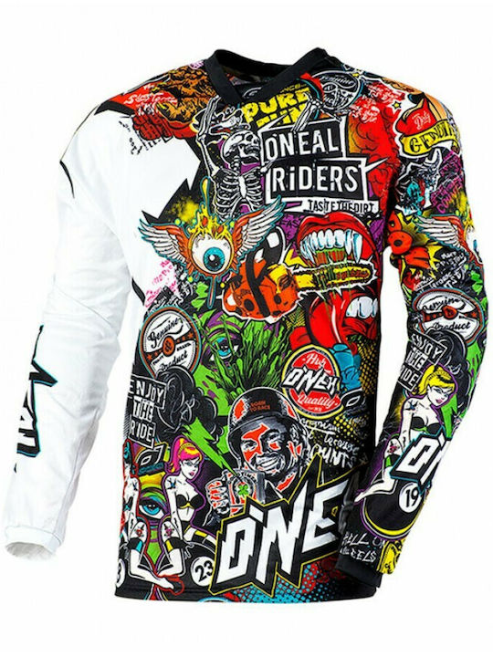 O'neal Mayhem Crank Ανδρική Μπλούζα Motocross Μακρυμάνικη Black/Multicolor