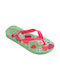 Havaianas Παιδικές Σαγιονάρες Flip Flops Πράσινες Flores