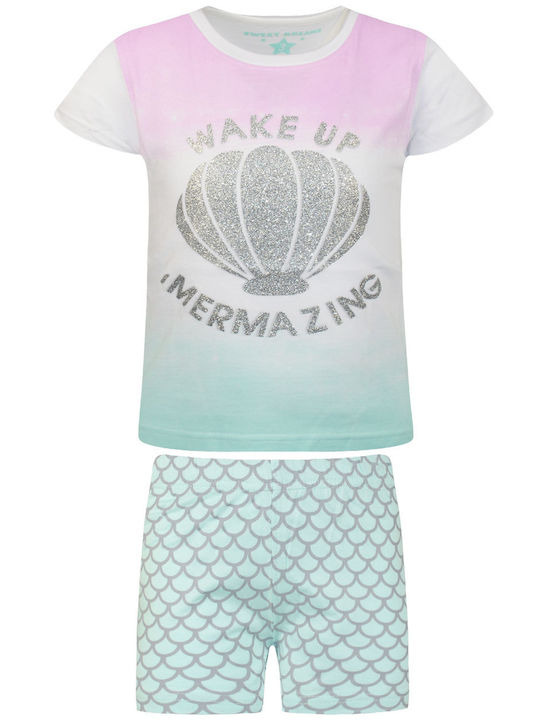 Energiers Kids' Pajamas Summer Multicolored Wake Up Mermaizing