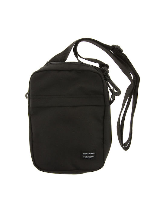 Jack & Jones Shoulder / Crossbody Bag Jacjamie with Zipper, Internal Compartments & Adjustable Strap Black/Black