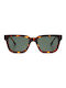 Komono Bobby Sunglasses with Havana Tartaruga Plastic Frame and Green Lens KOM-S9001