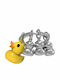 Metalmorphose Schlüsselanhänger Duck Family Metallisch Gelb