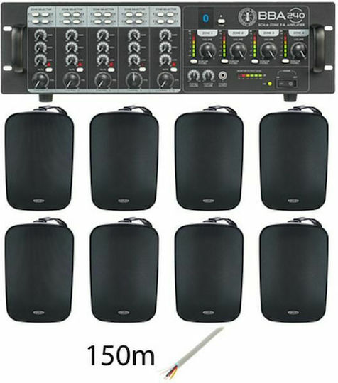 Sirus 4 Room Bundle L Σετ Ηχεία Εγκαταστάσεων με Bluetooth Μαύρα