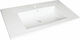 Fayans Linea 1000 Eingelassenes Waschbecken Porzellan 100x43x17cm Weiß