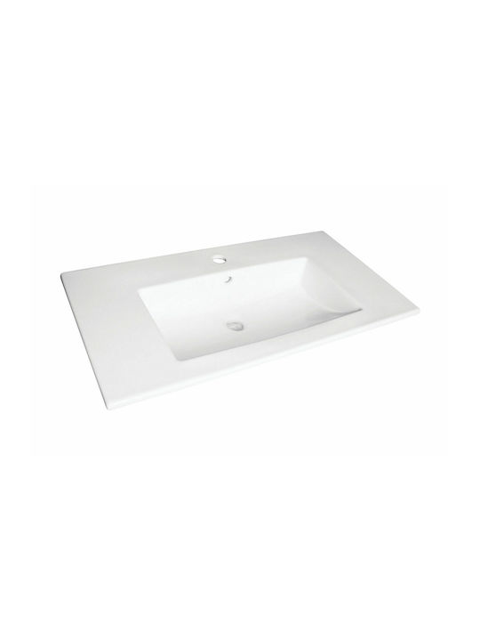 Fayans Linea 800 Inset Sink Porcelain 80x43x17cm White