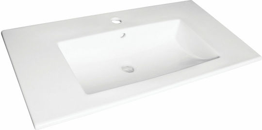 Fayans Linea 800 Ένθετος Νιπτήρας Πορσελάνης 80x43x17cm Λευκός Fayans Linea 800 Ένθετος Νιπτήρας Πορσελάνης 80x43x17cm Λευκός
