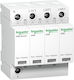 Schneider Electric Acti 9 IPRD8 Αντικεραυνικό Πίνακα Τύπου T2 / T3 Τετραπολικό Μέγιστου Ρεύματος Εκφόρτισης 8kA