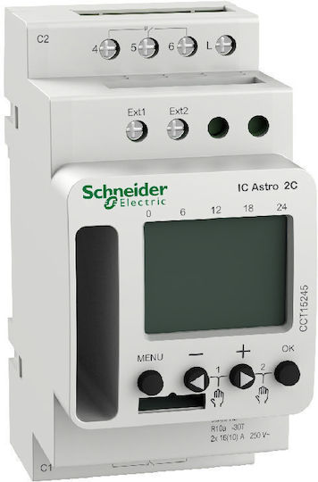 Schneider Electric Acti 9 IC Astronomical Digital Time Delay Relay Annual With Standby 10 Years